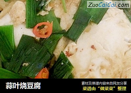 蒜叶烧豆腐
