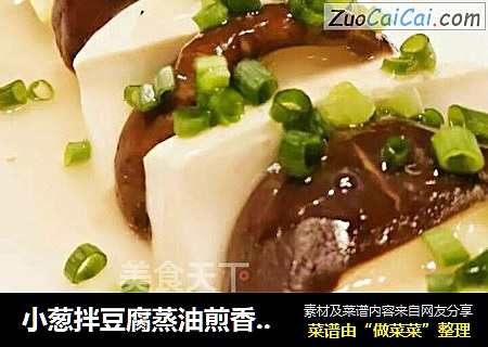 小葱拌豆腐蒸油煎香菇片【素心居静庄青山】