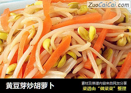 黄豆芽炒胡萝卜