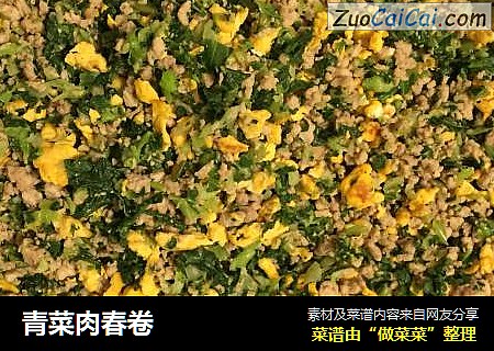 青菜肉春卷
