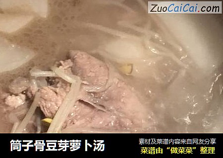 筒子骨豆芽萝卜汤