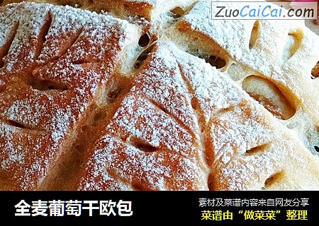 全麦葡萄干欧包