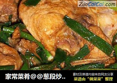 家常菜肴@@葱段炒沙茶鸡块