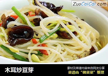 木耳炒豆芽