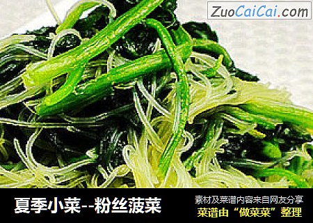 夏季小菜--粉丝菠菜