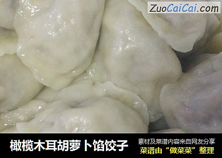 橄榄木耳胡萝卜馅饺子