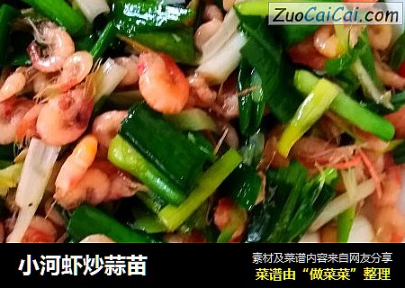 小河虾炒蒜苗