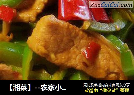 【湘菜】--农家小炒肉