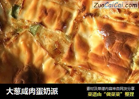 大葱咸肉蛋奶派