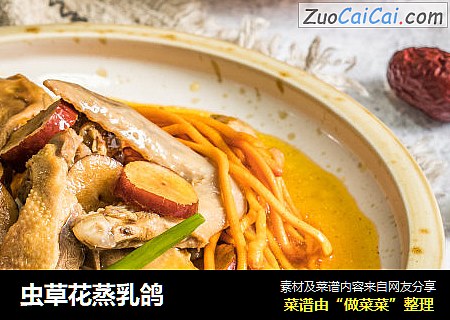 虫草花蒸乳鸽