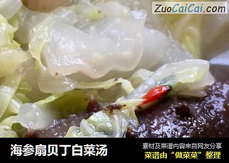 海参扇贝丁白菜汤