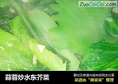 蒜蓉炒水东芥菜