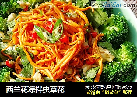 西兰花凉拌虫草花