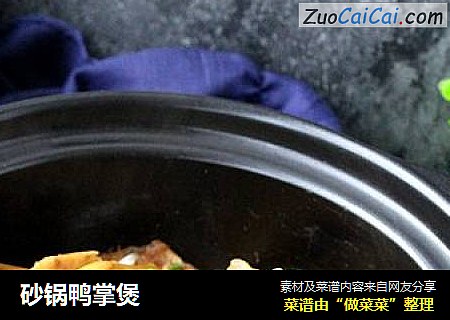 砂锅鸭掌煲