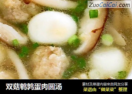 双菇鹌鹑蛋肉圆汤