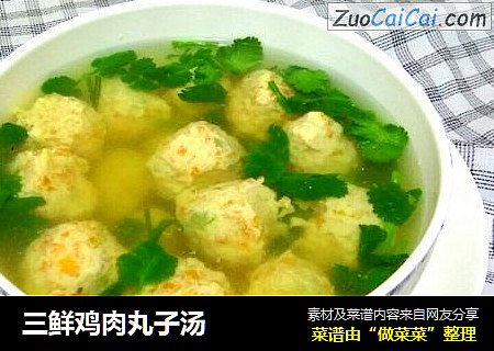 三鲜鸡肉丸子汤