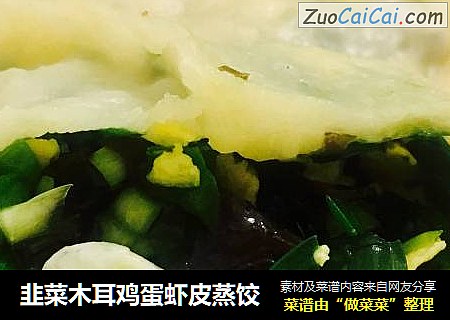 韭菜木耳鸡蛋虾皮蒸饺