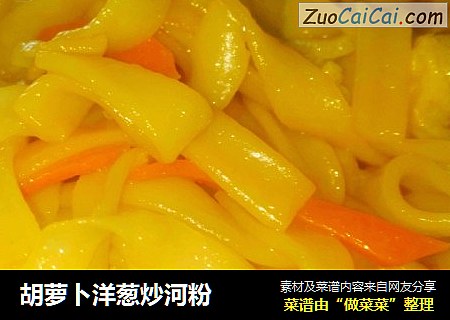 胡萝卜洋葱炒河粉