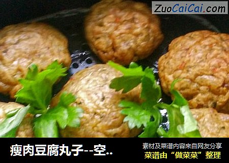瘦肉豆腐丸子--空气炸锅