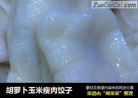 胡萝卜玉米瘦肉饺子