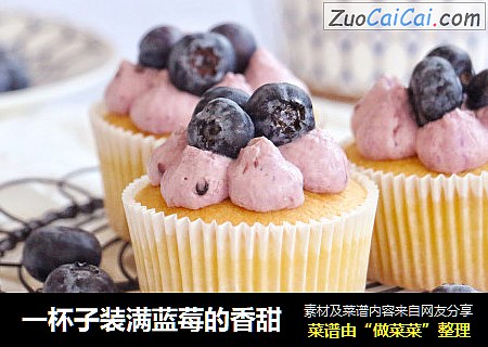 一杯子装满蓝莓的香甜
