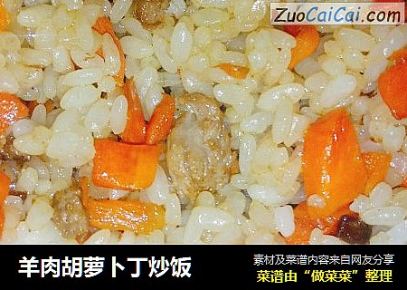 羊肉胡萝卜丁炒饭