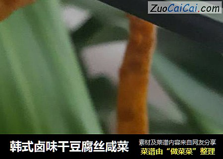 韩式卤味干豆腐丝咸菜