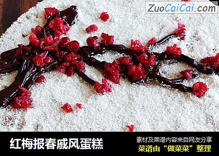 红梅报春戚风蛋糕