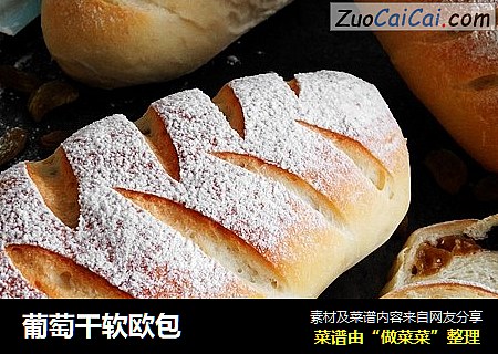 葡萄干软欧包