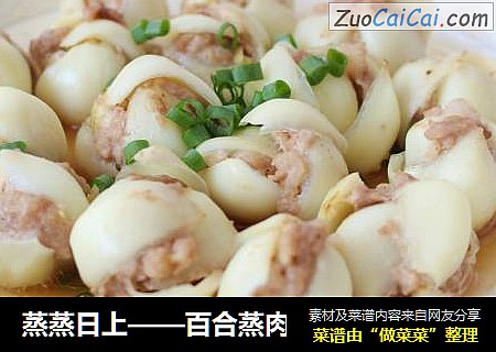 蒸蒸日上——百合蒸肉