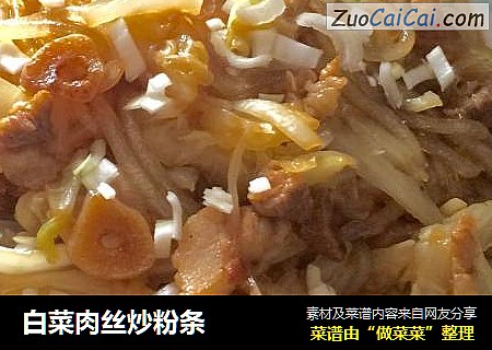 白菜肉丝炒粉条