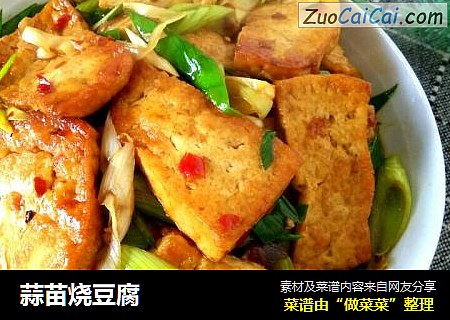 蒜苗烧豆腐