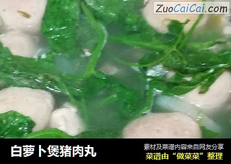 白萝卜煲猪肉丸