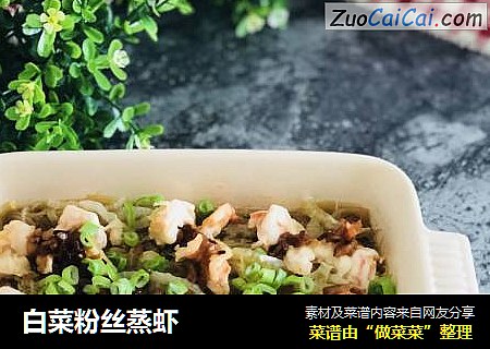 白菜粉丝蒸虾