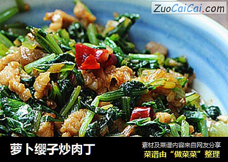 萝卜缨子炒肉丁