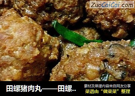 田螺猪肉丸——田螺塞肉的方便吃法