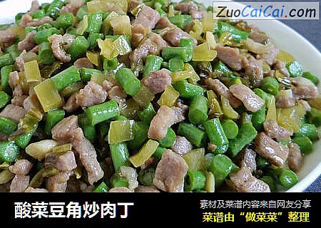 酸菜豆角炒肉丁