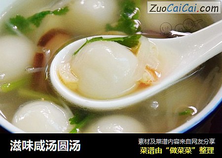 滋味咸汤圆汤