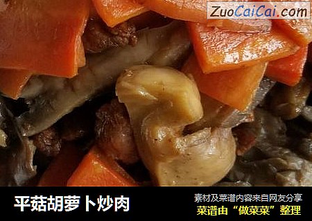 平菇胡萝卜炒肉