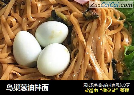 鸟巢葱油拌面