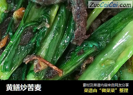 黄鳝炒苦麦