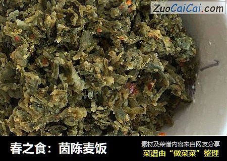 春之食：茵陈麦饭