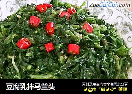 豆腐乳拌马兰头
