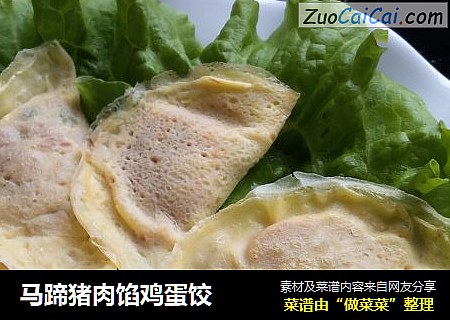 马蹄猪肉馅鸡蛋饺