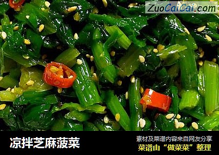 凉拌芝麻菠菜
