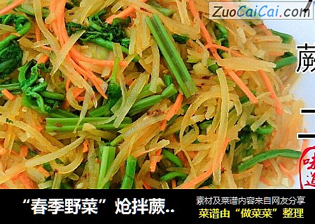 “春季野菜”炝拌蕨菜土豆丝