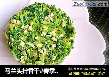 马兰头拌香干#春季野菜#