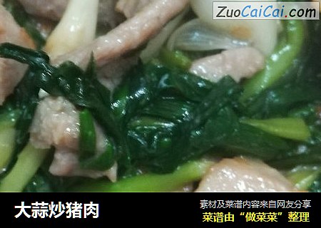 大蒜炒猪肉