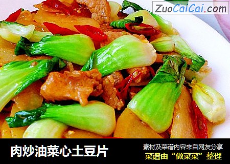 肉炒油菜心土豆片