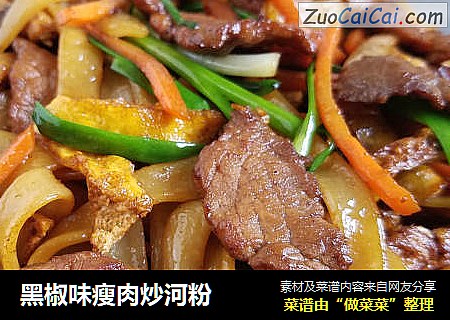 黑椒味瘦肉炒河粉